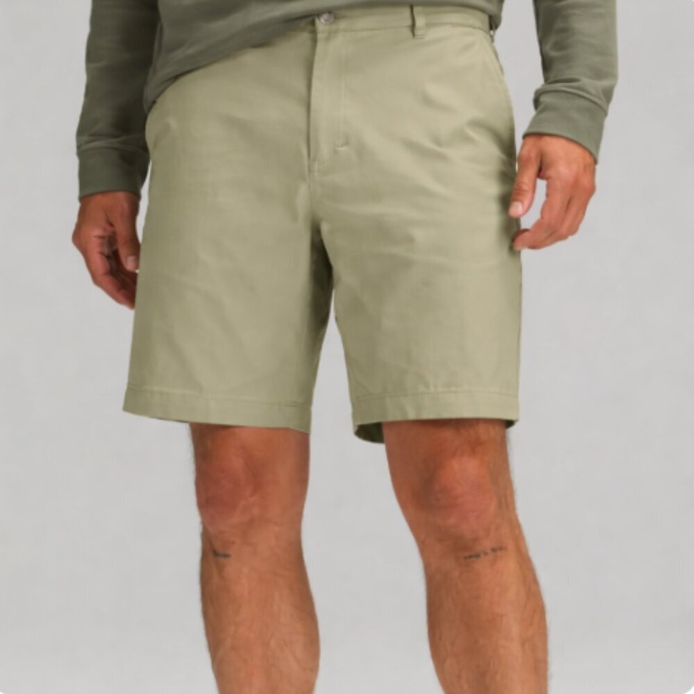 Lululemon Commission Classic-Fit Short 10" Warpstreme Khaki Outdoor Mens Size 36